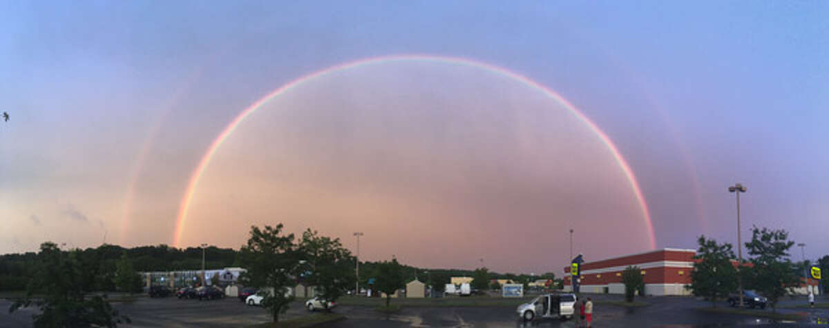 Double rainbow as seen in Danbury on Monday, July 25, 2016.