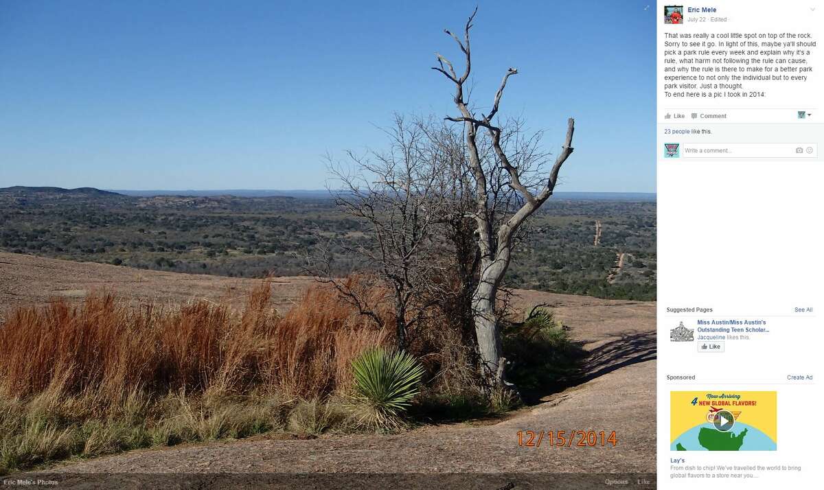 A Facebook user posted a comment of what the area looked like prior to the fire, making the stark difference more evident.Keep clicking to view 13 interesting facts about Enchanted Rock.