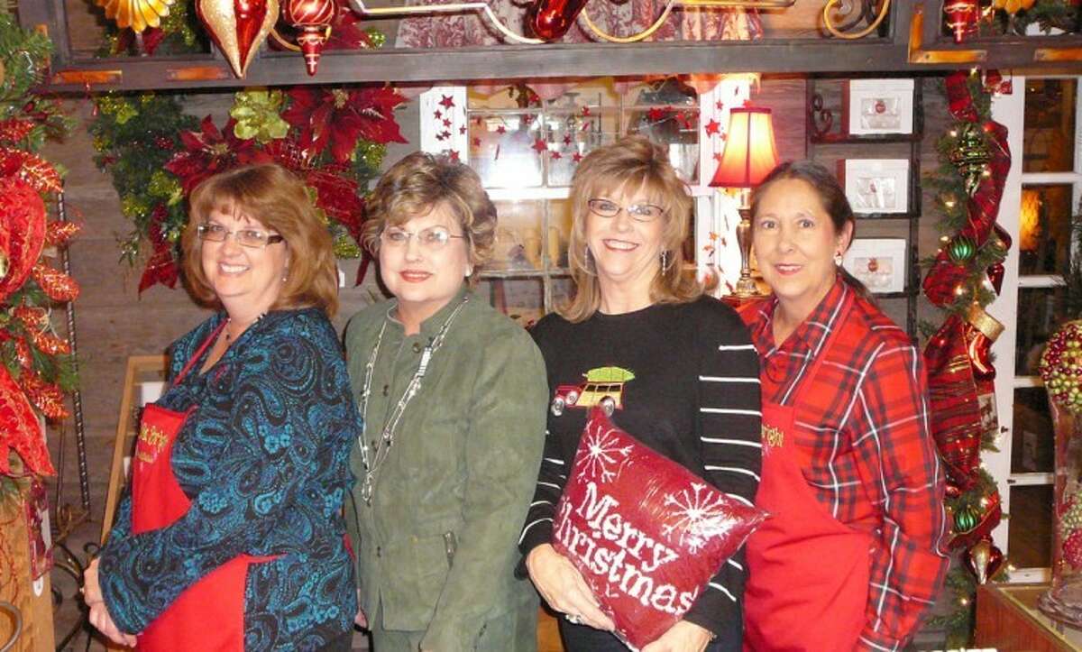Possibilities, a gift and home decor shop located in Olton, recently hosted a holiday open house at which customers were treated to a buffet of refreshments. Pictured are (from left) Mary Bass, Carol Redinger, Terrie Carson and Tanya Debnam.