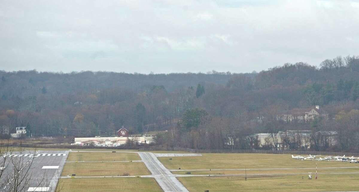 Westward view of Danbury Municipal Airport. The FAA has ordered trees cut in the westward approach because they have grown to tall. Saturday, January 16, 2016, in Danbury, Conn.