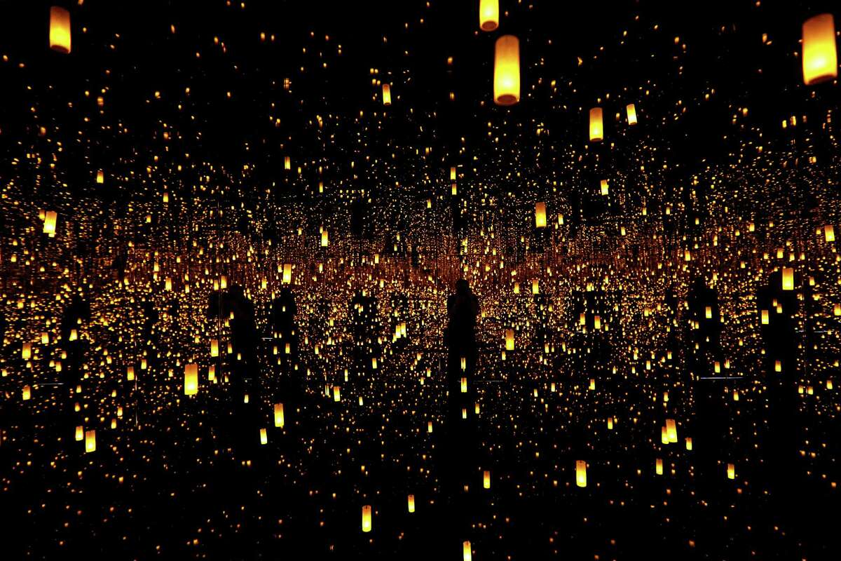 Aftermath of Obliteration of Eternity infinity room during the "Kusama: At the End of the Universe" exhibit by Japanese artist Yayoi Kusama at the Museum Fine Arts Houston June 22, 2016, in Houston. ( James Nielsen / Houston Chronicle )