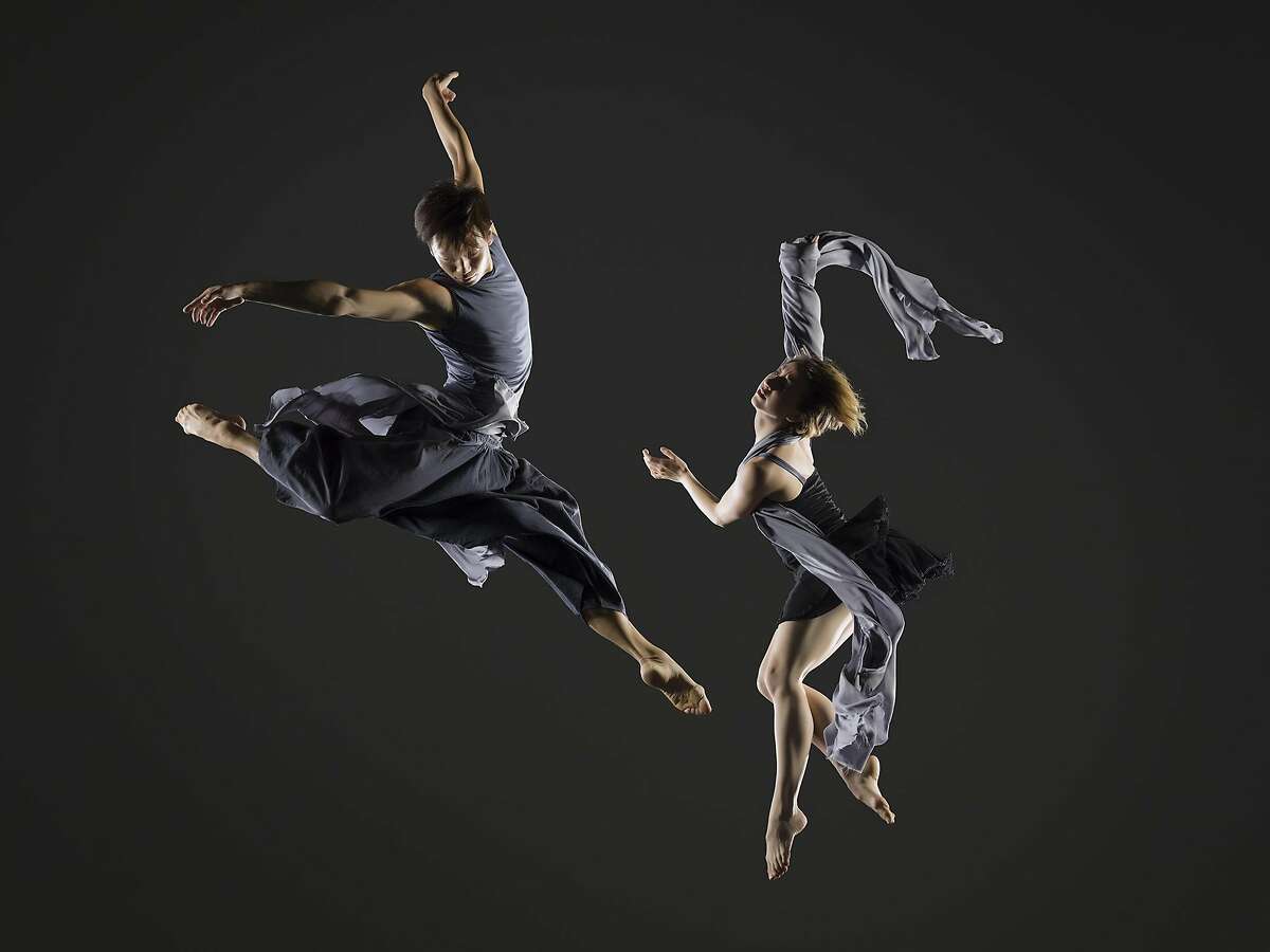 Ryan Wang and Vivian Aragon of Garrett and Moulton Productions dance in the world premiere of "Speak, Angels" at Yerba Buena Center for the Arts Theater through Sunday July 3. Photo by RJ Muna