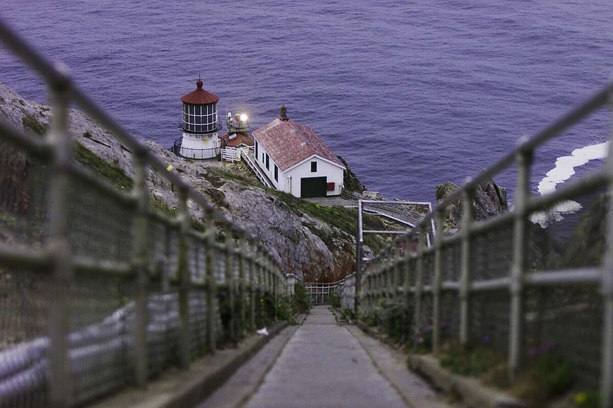 LIGHTHOUSE01-C-29NOV00-NZ-CS Lighthouse fans must navigate over 300 steps down (and then up) to visit the Pt. Reyes Lighthouse within the Point Reyes National Seashore in Marin County. The lighthouse was built in 1870. SAN FRANCISCO CHRONICLE PHOTO BY CHRIS STEWART
