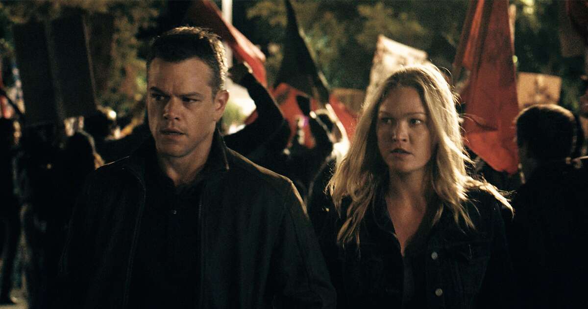 Matt Damon and Julia Stiles in a scene from the new film "Jason Bourne." (Universal Pictures/TNS)
