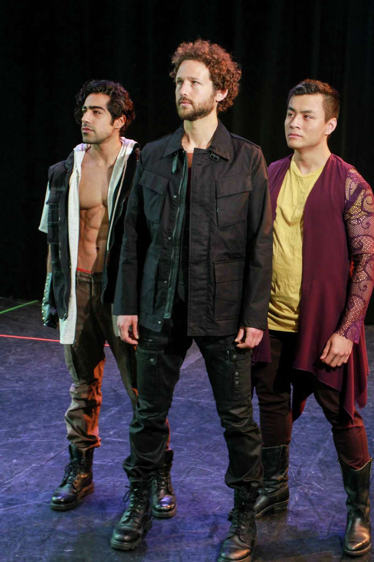 Bottom: Demetria Thomas, from left, stars as Beatrice, Susie Parr as Hero, David Huynh as Claudio and Patrick Poole as Benedick in "Much Ado About Nothing," this staging set in the late 1800s.
