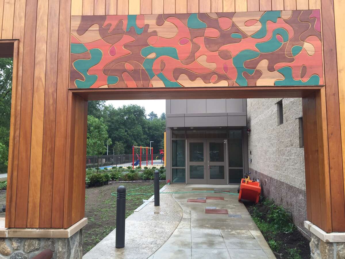The outside of the new Sandy Hook Elementary School in Newtown, Conn. on Fri., July 29, 2016. The school will open its doors in August.