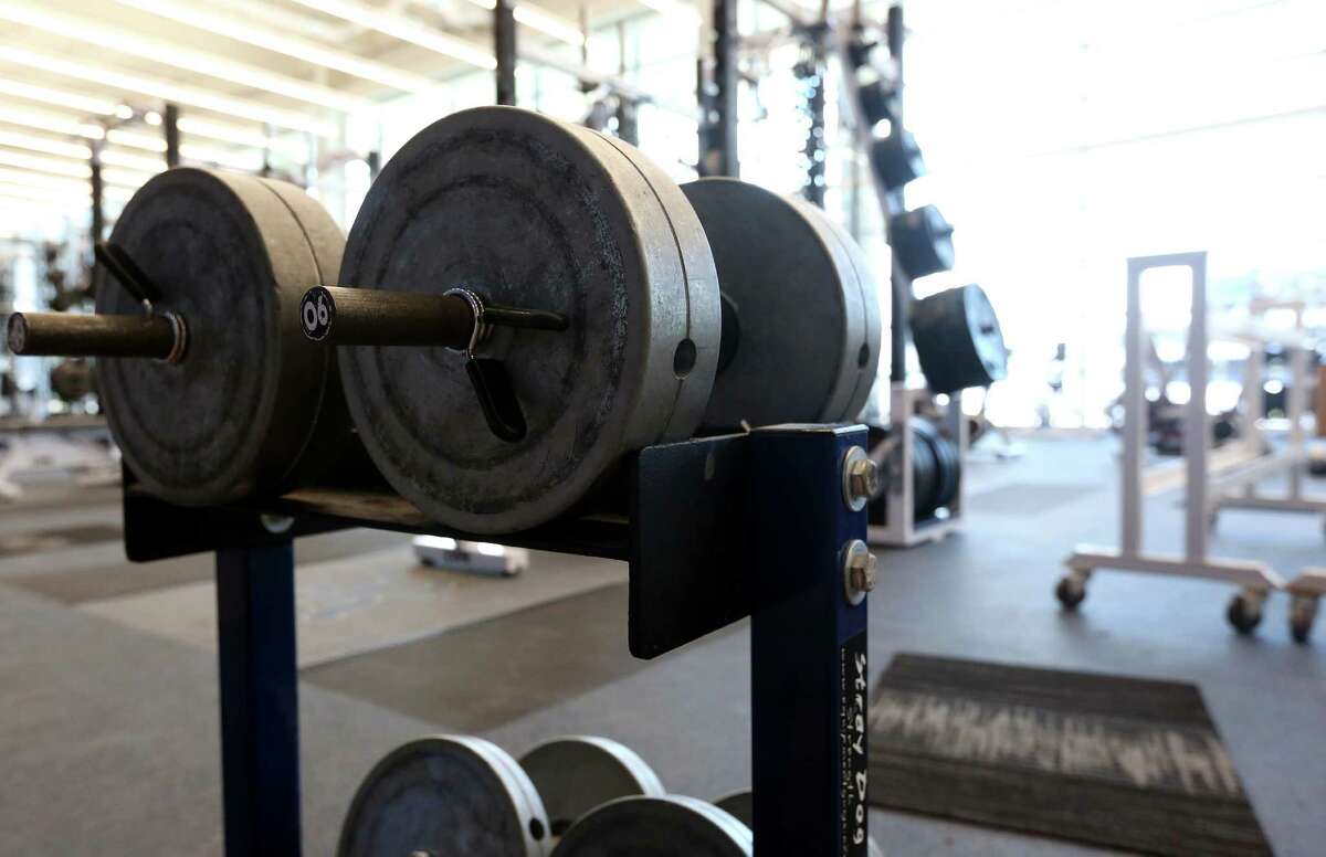 The team weight room is seen during a tour of the Brian Patterson Sports Performance Center, at Rice University, Friday, July 29, 2016, in Houston.
