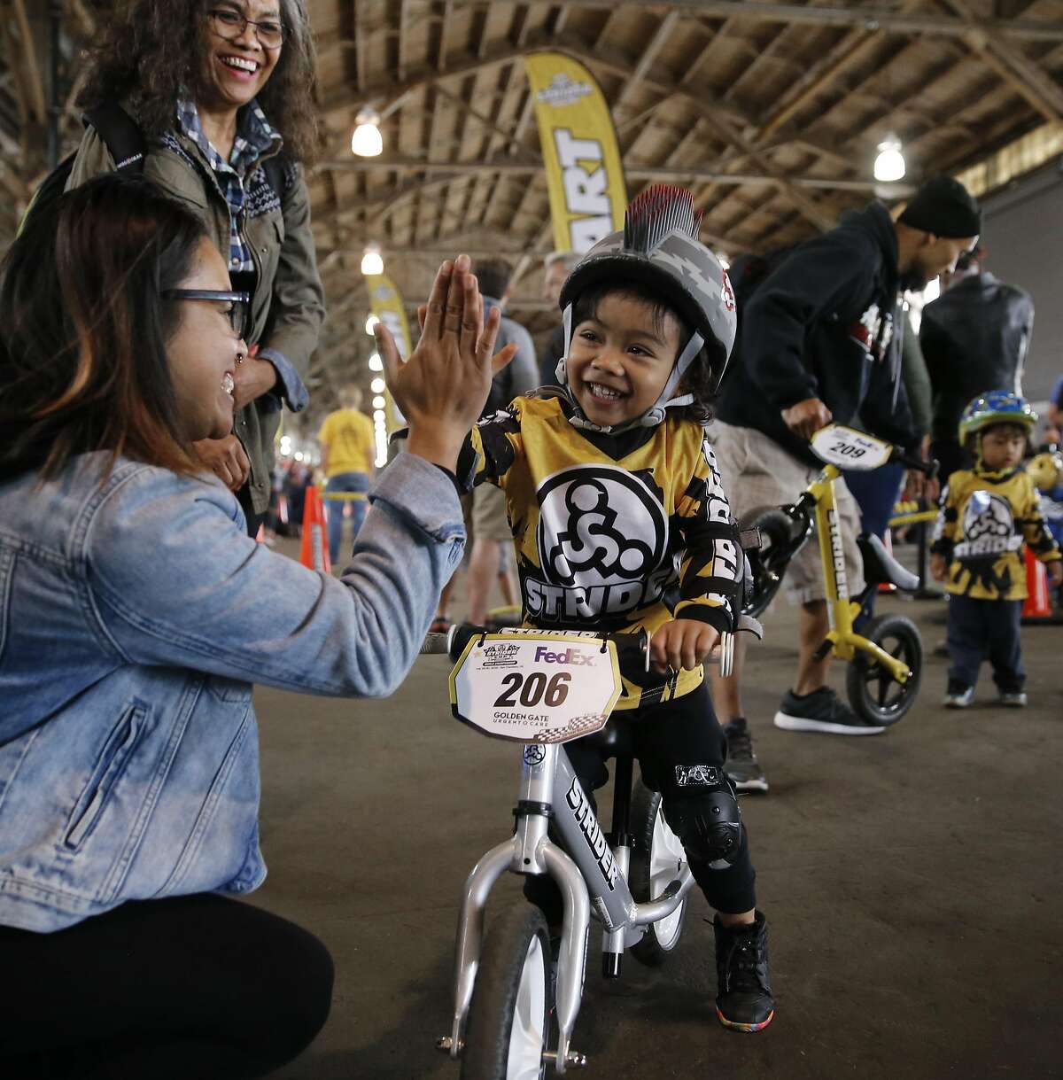 Tykes on bikes make big strides in SF Strider competition