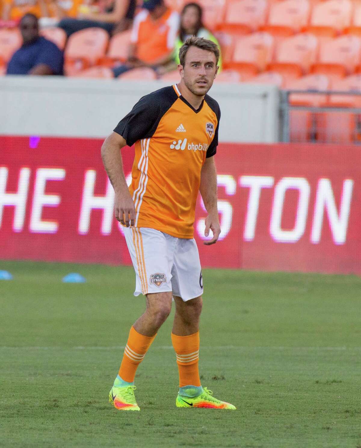 Houston Dynamo midfielder David Rocha (6) on the field during practice before action between the between the Houston Dynamo and the San Jose Earthquakes during an MLS soccer game at BBVA Compass, Sunday, July 31, 2016, in Houston. (Juan DeLeon/for the Houston Chronicle)