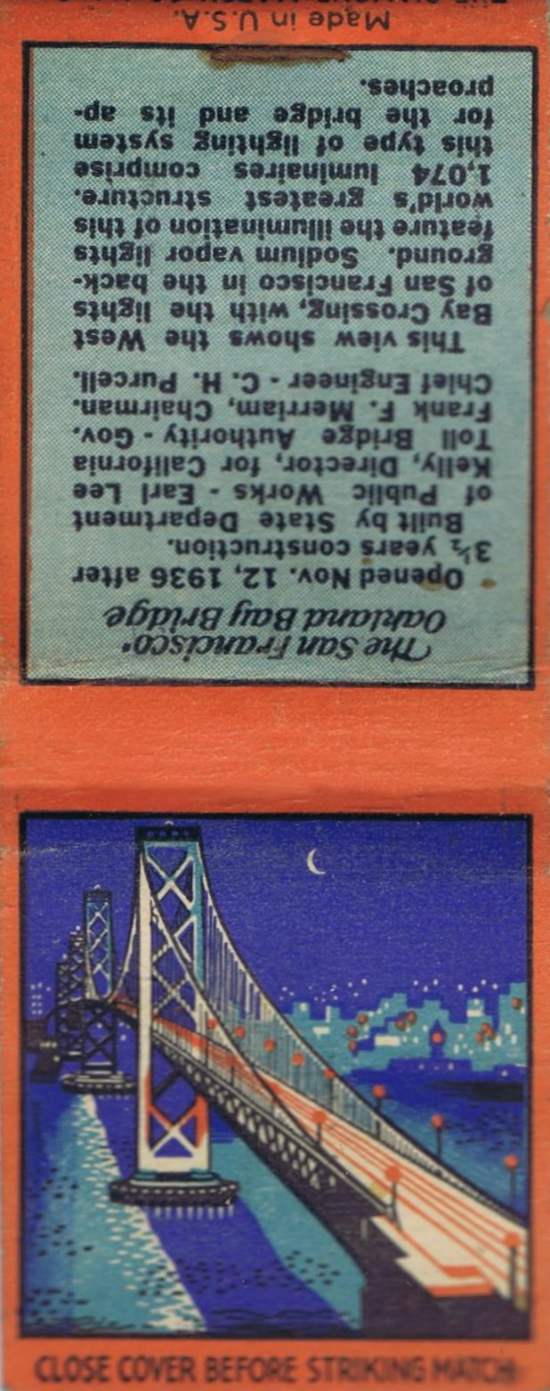 Colorful look at San Francisco Bay Area through 1930s and 40s matchbooks