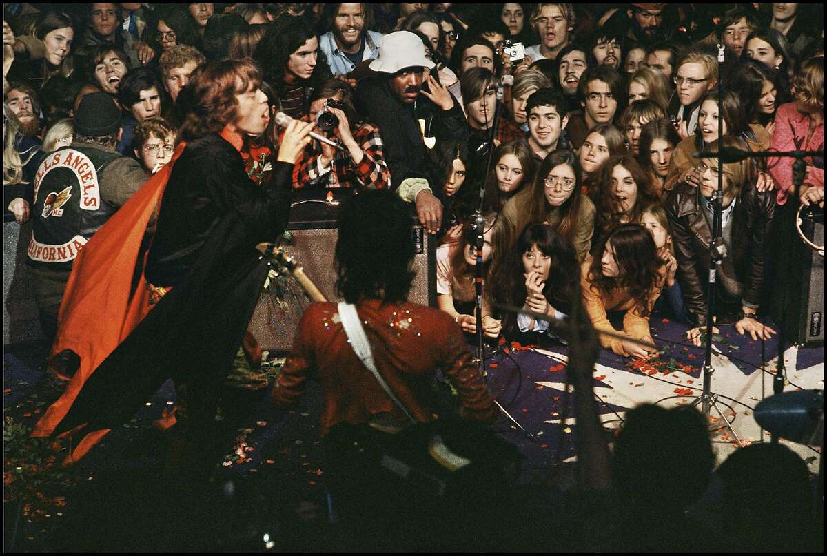 Mick Jagger at the Rolling Stones Altamont concert, 1969. Photo credit: Ethan Russell