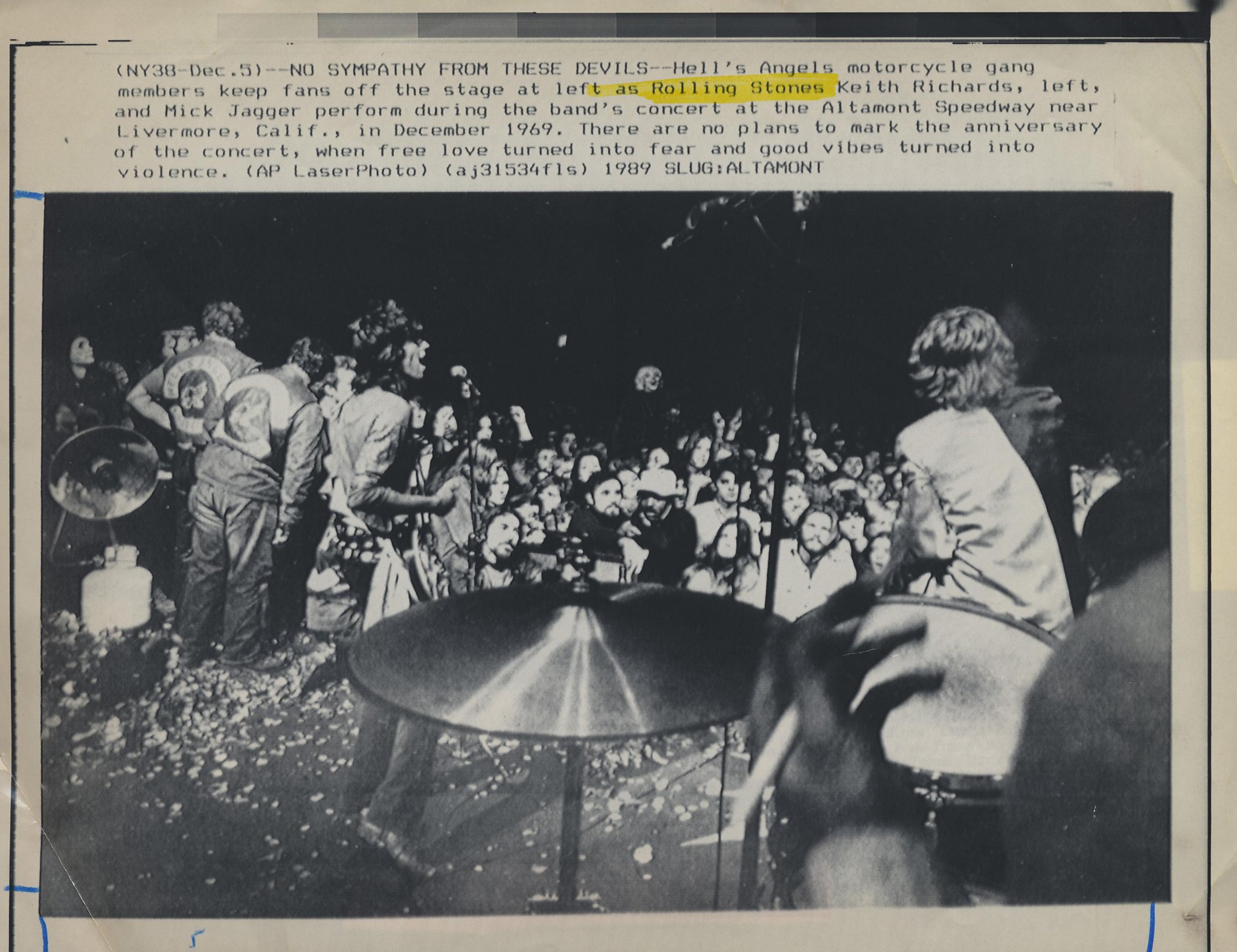 Prelude to Altamont disaster: Stones' visions of California