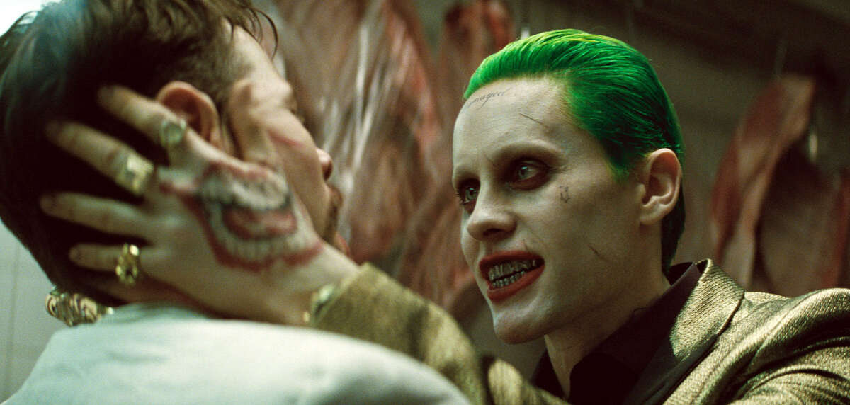 This image released by Warner Bros. Pictures shows Jared Leto in a scene from "Suicide Squad." (Warner Bros. Pictures via AP)