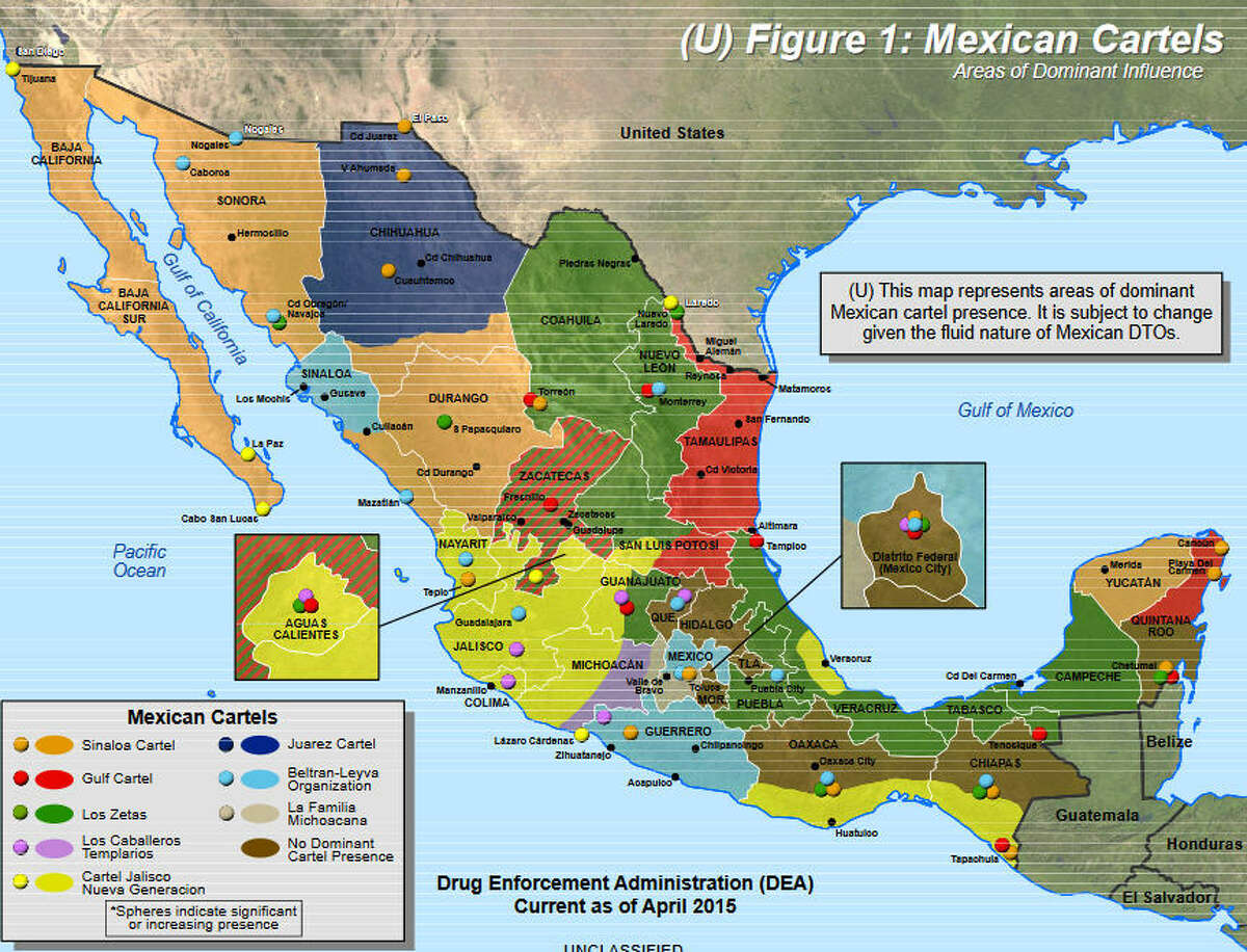 DEA maps show where Mexican drug cartels hold sway in Texas