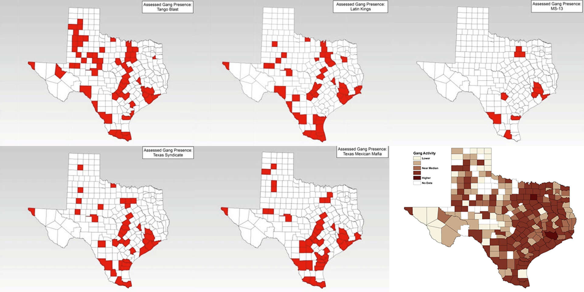 DEA maps show where Mexican drug cartels hold sway in Texas