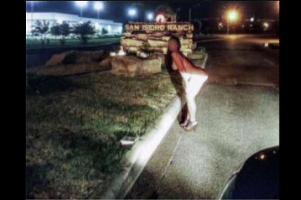 nude woman posing on Laredo fire trucks picture
