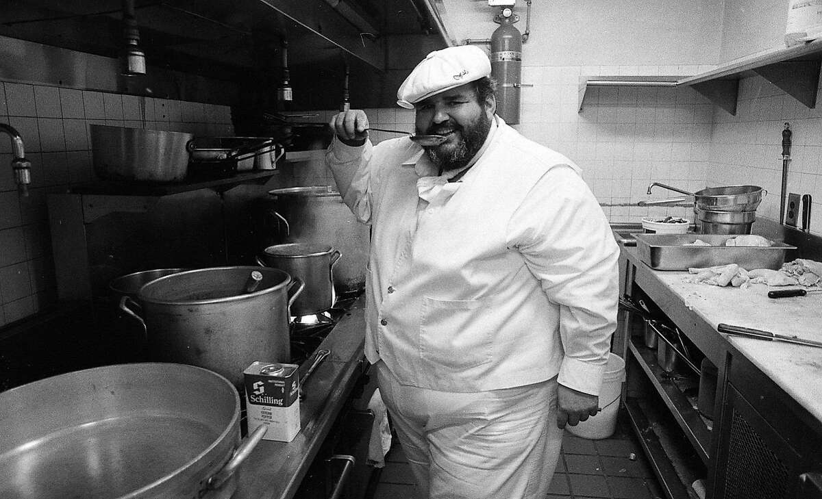 Paul Prudhomme set up a version of his K Paul restaurant at the Old Waldorf nightclub in San Francisco Photos shot 07/20/1983