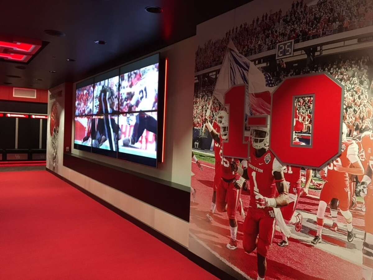 A look inside the University of Houston's $1 million football locker room makeover. (Joseph Duarte / Houston Chronicle)