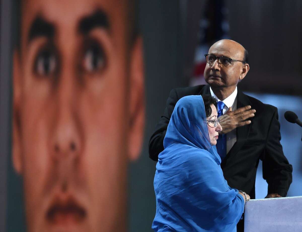 Family of Muslim American fallen soldier calling out Trump Who it was with: Khiz Khan, father of Humayun S. M. Khan who was killed while serving in Iraq with the US Army, and his wife Ghazala. What started it: Donald Trump's racist comments on immigrants in American. Notable moment: During the Democratic National Convention, Khiz said Trump was a "black soul" as well as rebuking that Trump had "sacrificed nothing" for his country and hadn't even read the U.S. Constitution. Trump later insinuated that the reason why Ghazala remained silent during the DNC speech was because Muslin tradition forbade her from speaking. She later corrected him in saying that she breaks down whenever she sees photos of her son.