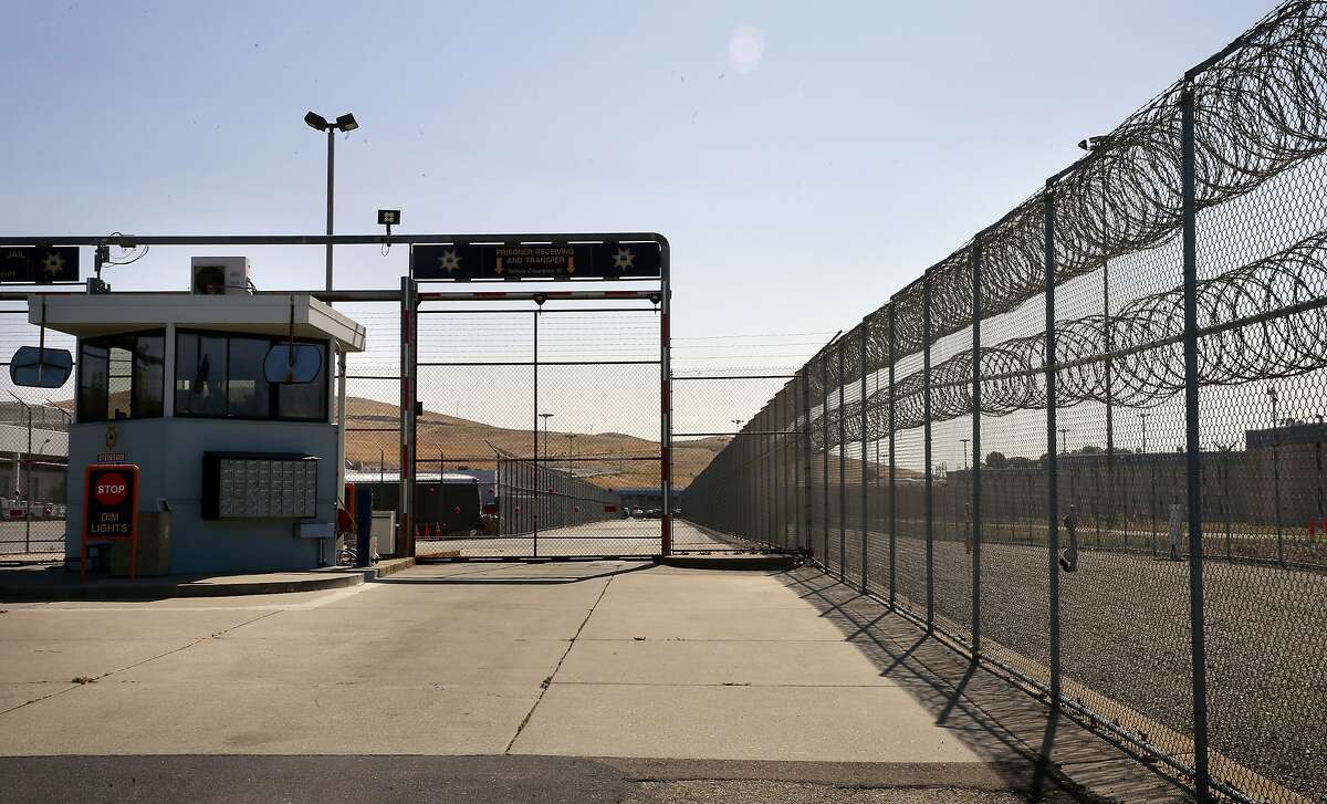 The security gate into the intake and release area at the Santa Rita Jail in Dublin, California, on Thurs. Aug. 4, 2016. Alameda County is considering severing ties with their private health services contractor Corizon Health Inc.