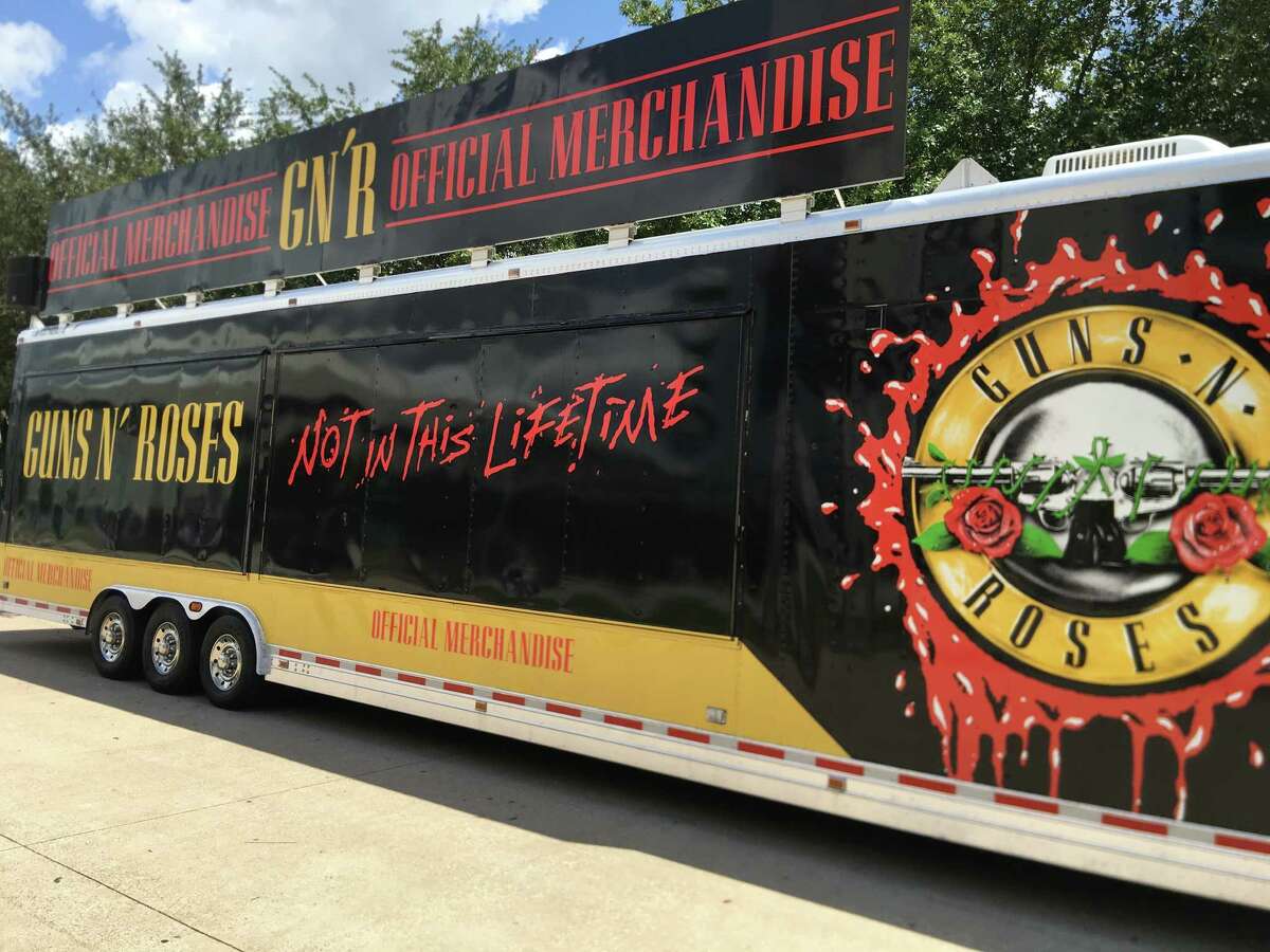 Crew was setting up Thursday for the Guns n Roses show at NRG Stadium. More than 200 people, including 125 locals, are part of the push.