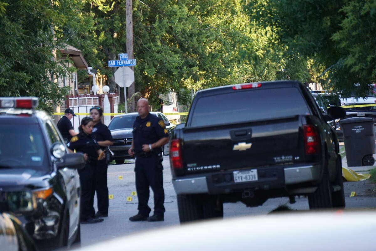 San Antonio Police are on the scene of a shooting in the 600 block of