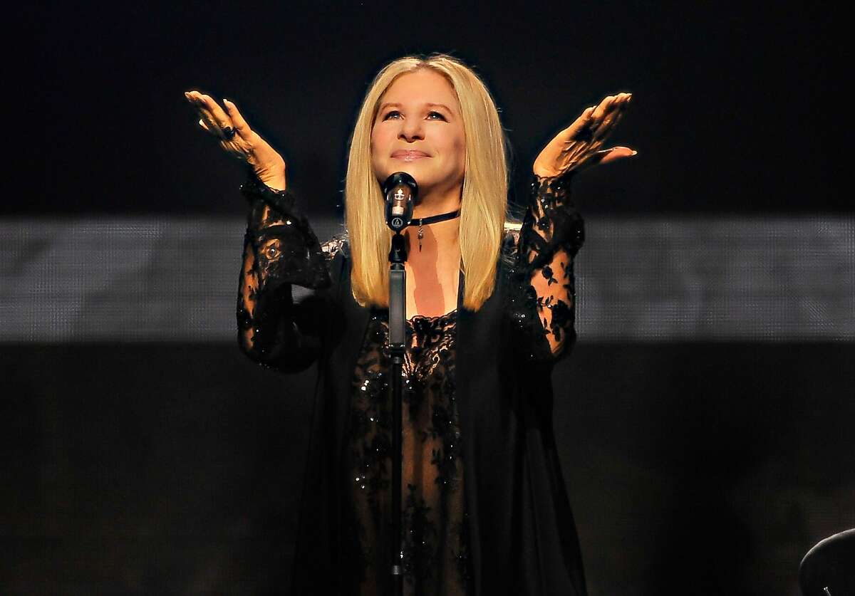 SAN JOSE, CA - AUGUST 4: Barbra Streisand performs onstage during the Barbra - The Music... The Mem'ries... The Magic! Tour at SAP Center on August 4, 2016 in San Jose, California.