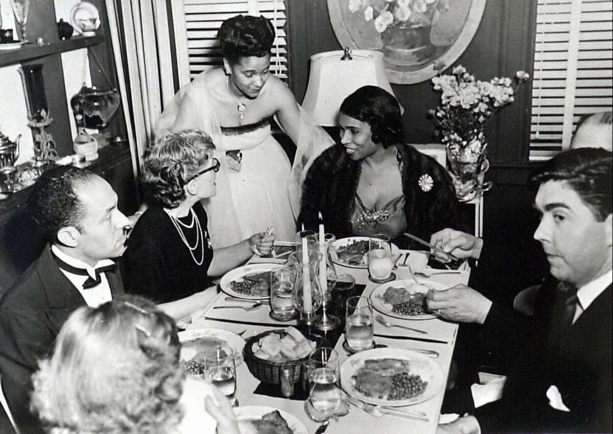 Marian Anderson having dinner at Alver Napper's house, c. 1945-46........Photo/Historical Society of Greenwich