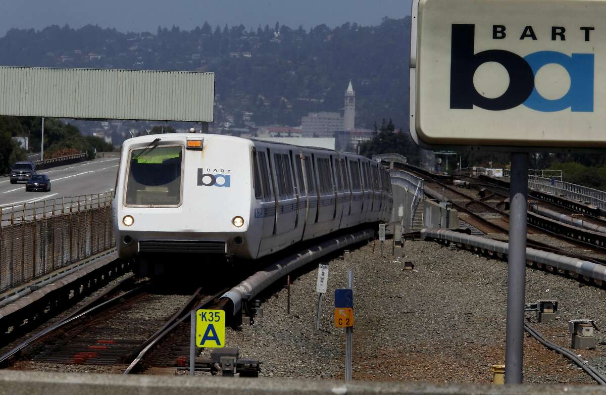 A San Francisco bound train approached the MacArthur BART station Tuesday August 9, 2011. BART service, which was disrupted for several hours Monday night because computers in the Oakland operations center malfunctioned, could have been disastrous for Giants fans trying to return home.