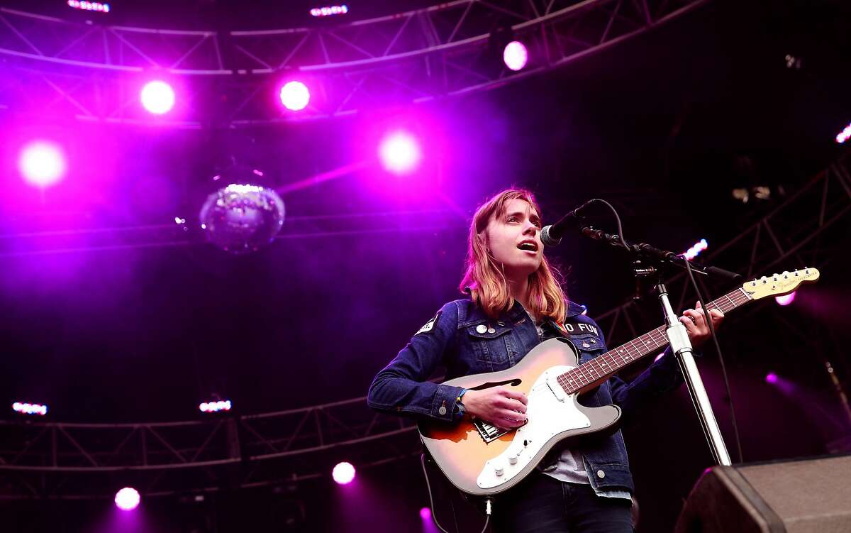 Julien Baker performs on the Sutro Stage during day two of the Outside Lands Music Festival in Golden Gate Park in San Francisco, California, on Sat. Aug. 6, 2016.