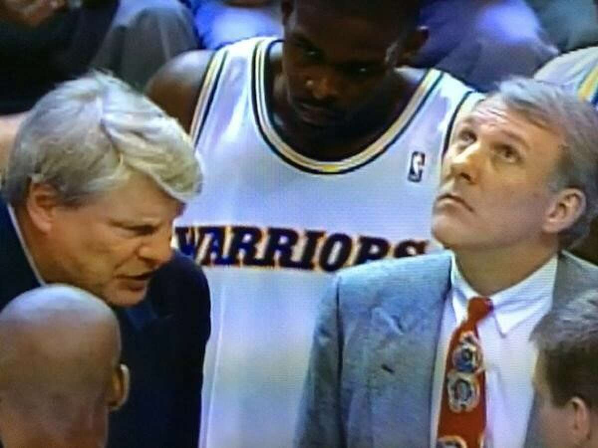 Gregg Popovich (right) served as an assistant coach to head coach Don Nelson (left) with the Golden State Warriors in 1992.