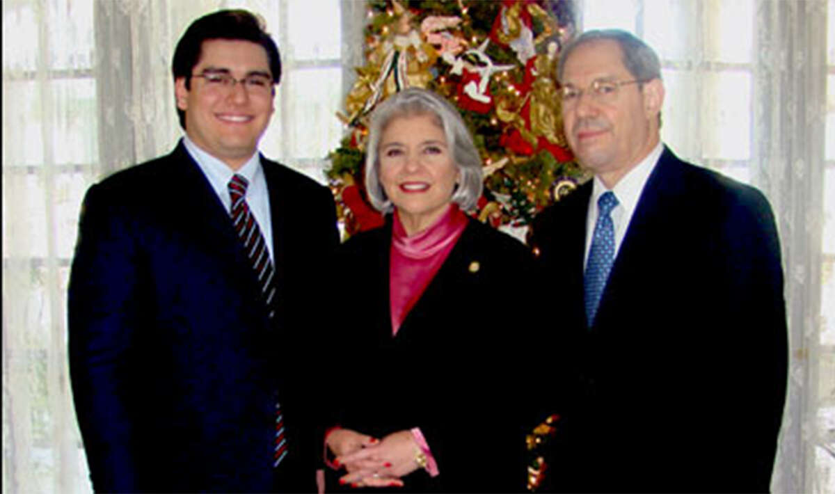 The Zaffirini family celebrates the 2007 Holiday season. (L-R) Carlos Jr., Senator Judith Zaffirini and Carlos Zaffirini.