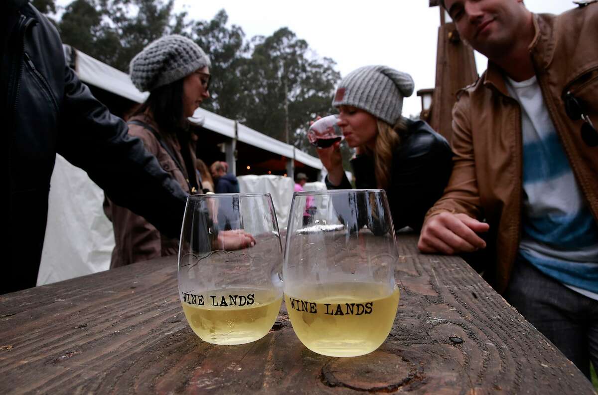 Visitors to Wine Lands during day two of the Outside Lands Music Festival in Golden Gate Park in San Francisco, California, on Sat. Aug. 6, 2016.