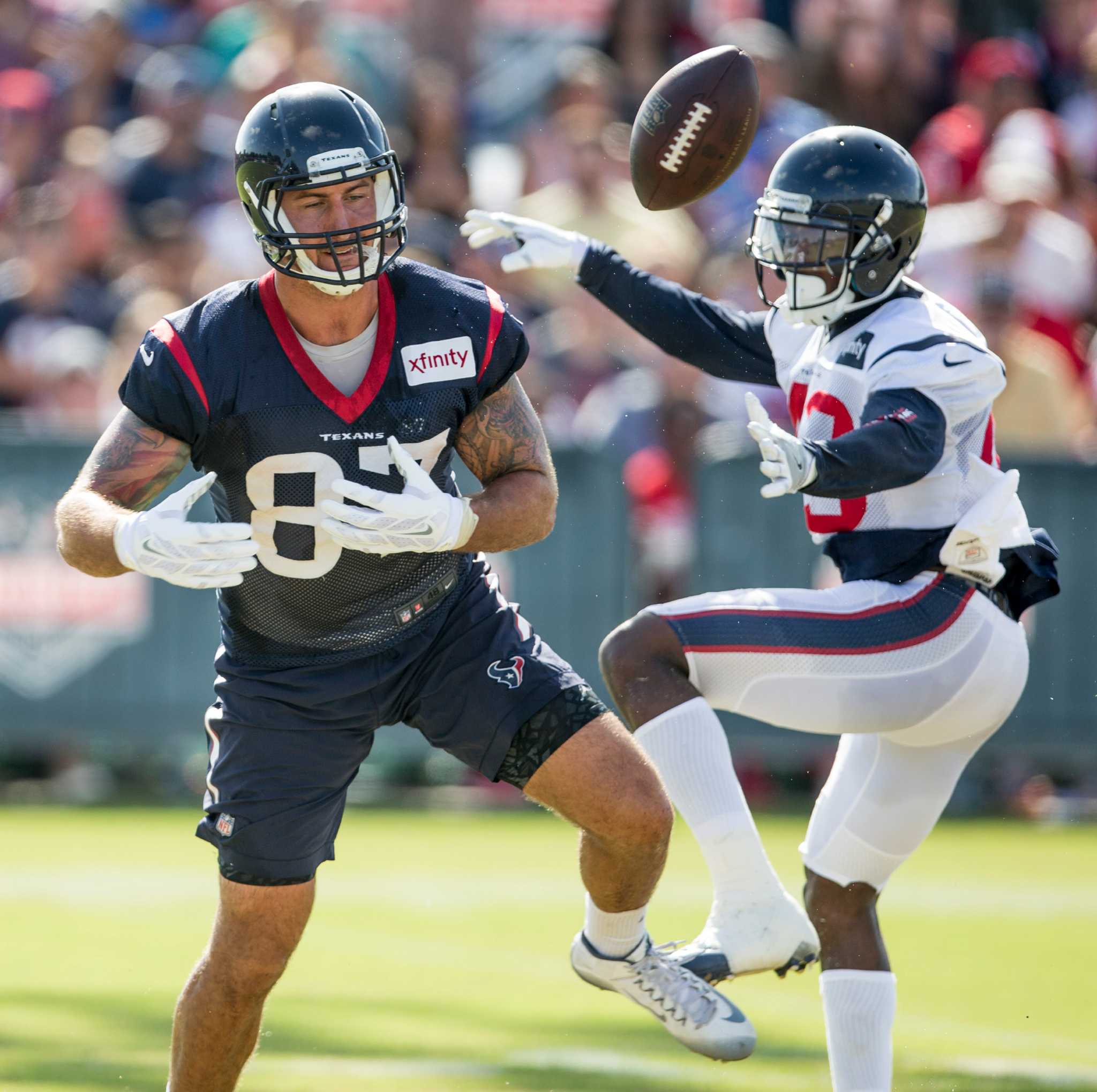 Houston Texans punter Shane Lechler (9) throws a pass in warm ups