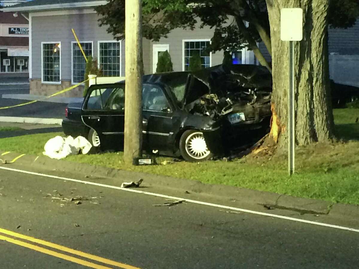 A fatal crash early Monday morning closed a portion of Main Street near Paradise Green in Stratford, Connecticut for a time on Monday, August 8, 2016. Police said that female operator of this car died after she was sent to the emergency room.