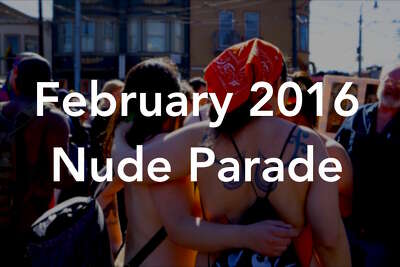 Nudists march in san francisco streets for valentines