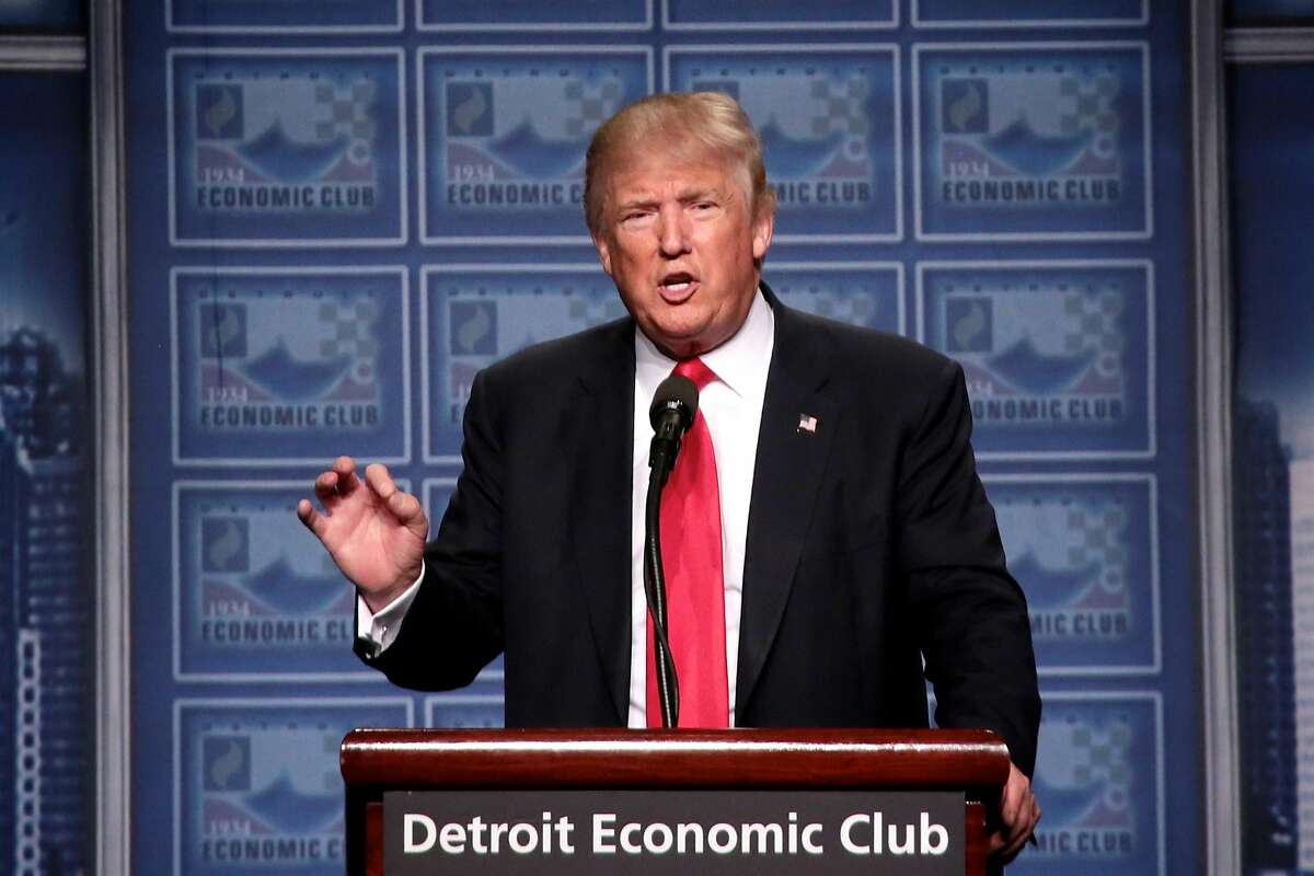 Republican nominee Donald Trump speaks to the Detroit Economic Club at Cobo Center on Monday. Click ahead to see which politicians and celebrities have endorsed Trump for president.