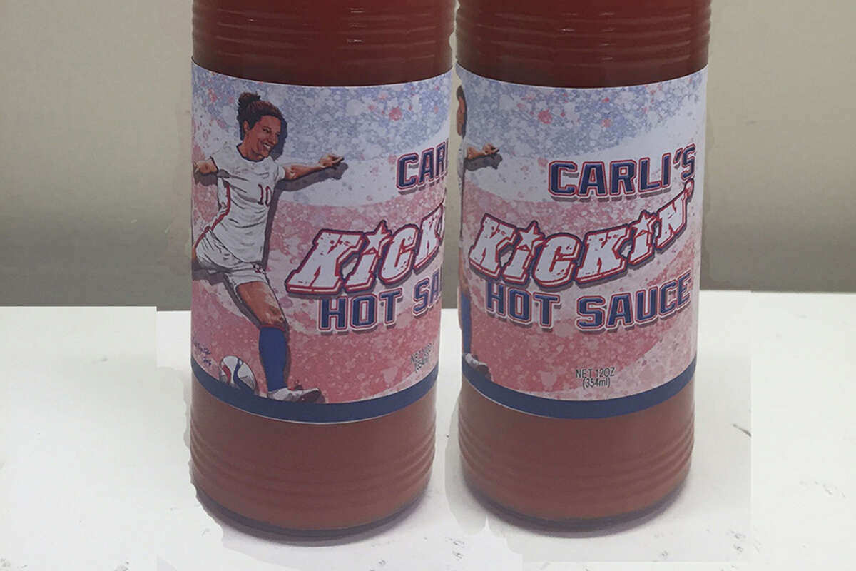 Named after Houston Dash star and Team USA star Carli Lloyd, "Carli’s Kickin’ Hot Sauce" will be sold for a limited time at participating Houston-area Kroger stores. Click through the gallery to see other athletes who've had food named after them.