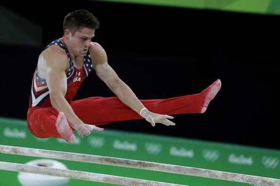 Chris Brooks of Houston was one of the steadier performers for the U.S. men, who slipped to fifth place Monday.