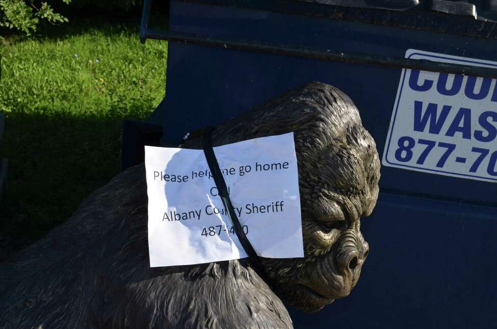 Gorilla Statue Stolen From Slingerlands Found With Note