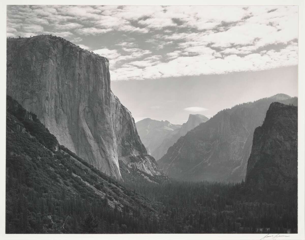 Yosemite Valley, High Clouds, from Tunnel Esplanade, Yosemite National Park, California, ca. 1940. credit: Ansel Adams