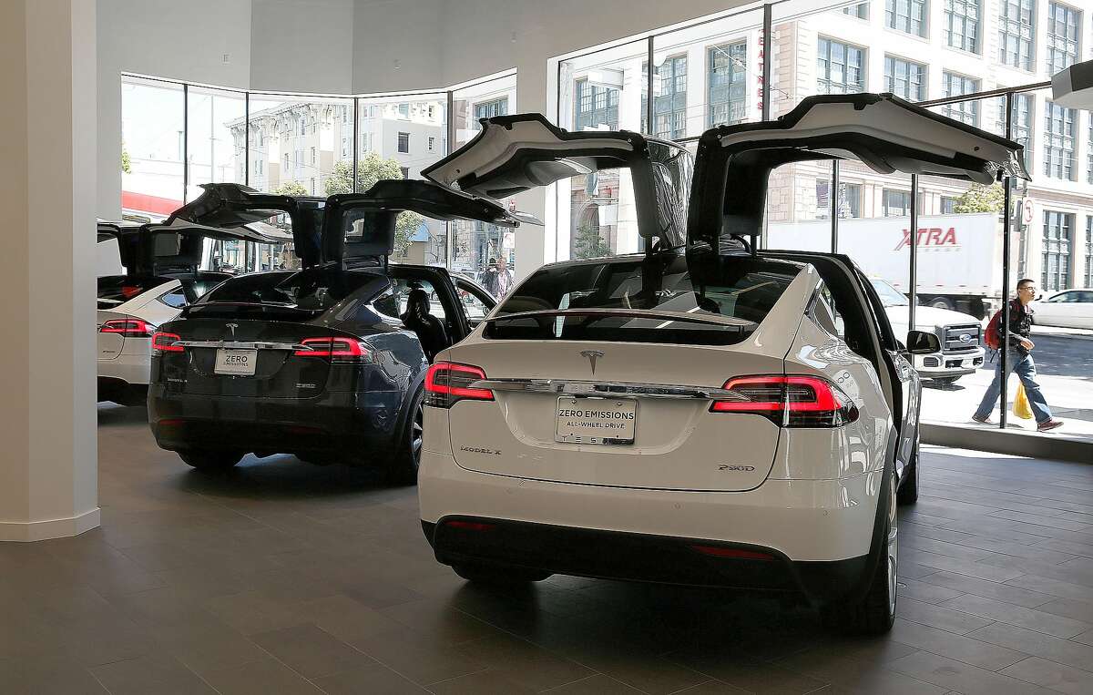 Tesla Motors will open a store in San Francisco this Friday as we take a look on Wednesday, August 10, 2016, in San Francisco, Calif.