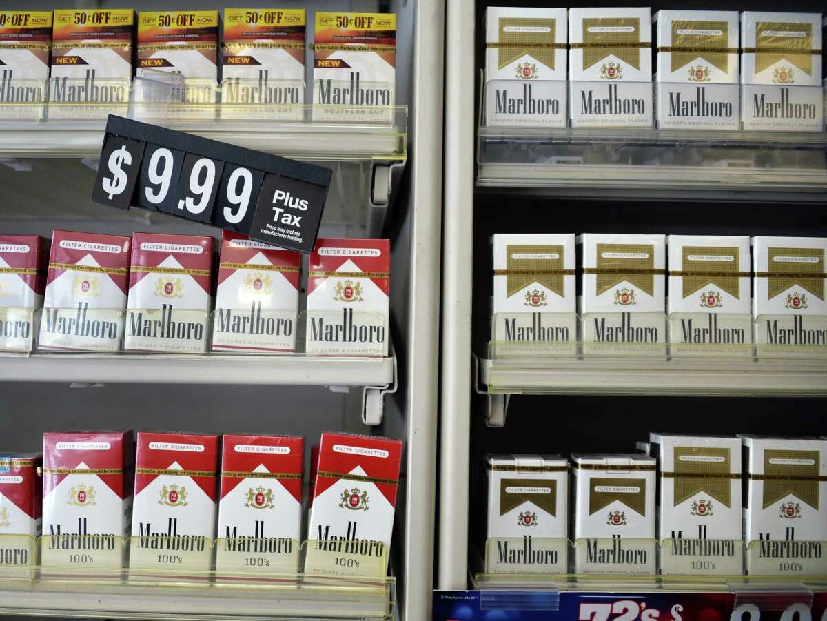 File - Cigarettes for sale at Coulson's at Newton Plaza Wednesday, Feb. 5, 2014, in Colonie, N.Y. (John Carl D'Annibale / Times Union archive)