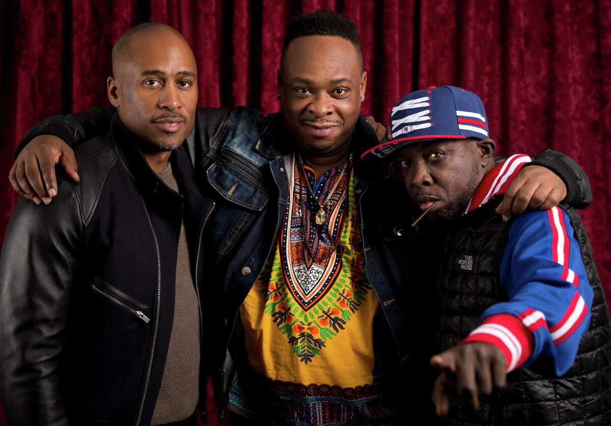 FILE - In this Nov. 12, 2015 file photo, Ali Shaheed Muhammad, from left, Jarobi White, and Malik Isaac Taylor aka Phife Dawg of A Tribe Called Quest pose for a portrait at Sirius XM studios in New York. Dawg, a masterful lyricist whose witty wordplay was a linchpin of the groundbreaking hip-hop group, died Tuesday, March 22, 2016, from complications resulting from diabetes, his family said in a statement Wednesday. He was 45. (Photo by Brian Ach/Invision/AP, File) ORG XMIT: CAET502