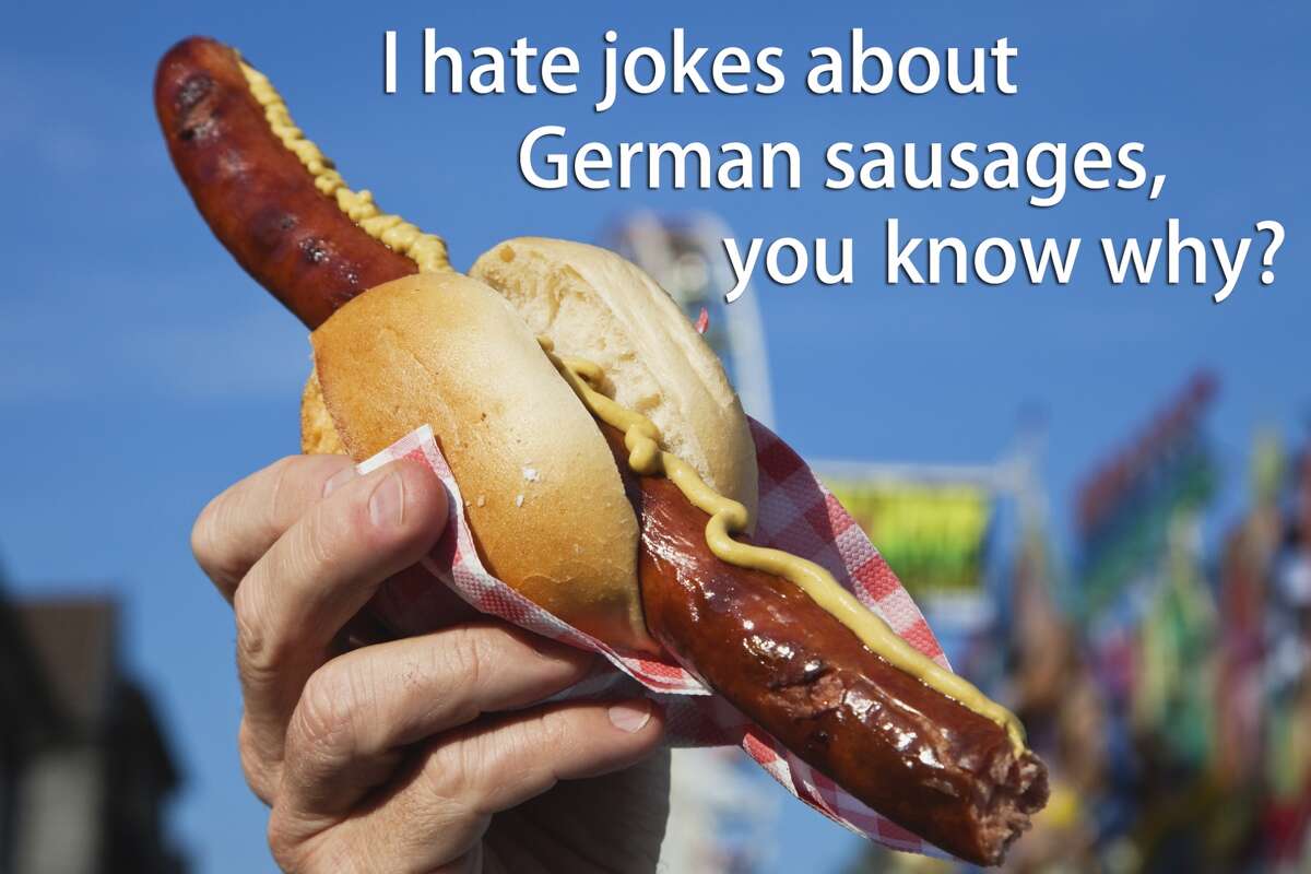 Keep clicking to view Jesse's hilariously bad H-E-B "dad jokes."I hate jokes about German sausages, you know why?