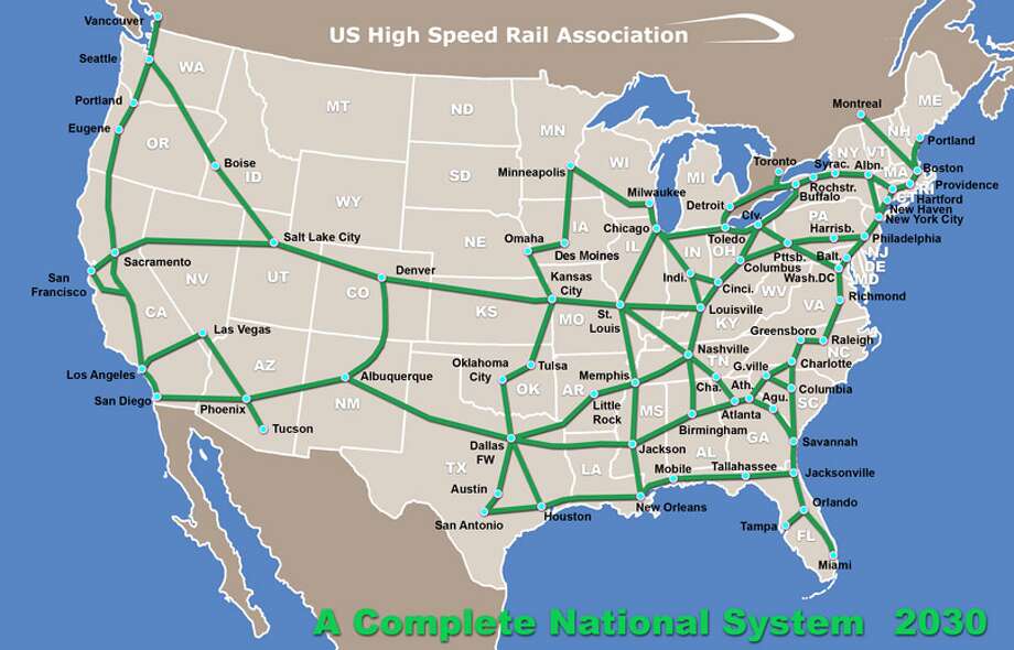 Maps show where high-speed trains could travel beyond a Houston-Dallas ...