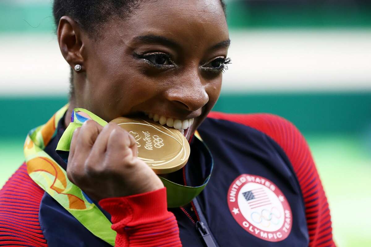 Houston S Simone Biles Wins All Around Olympic Gold
