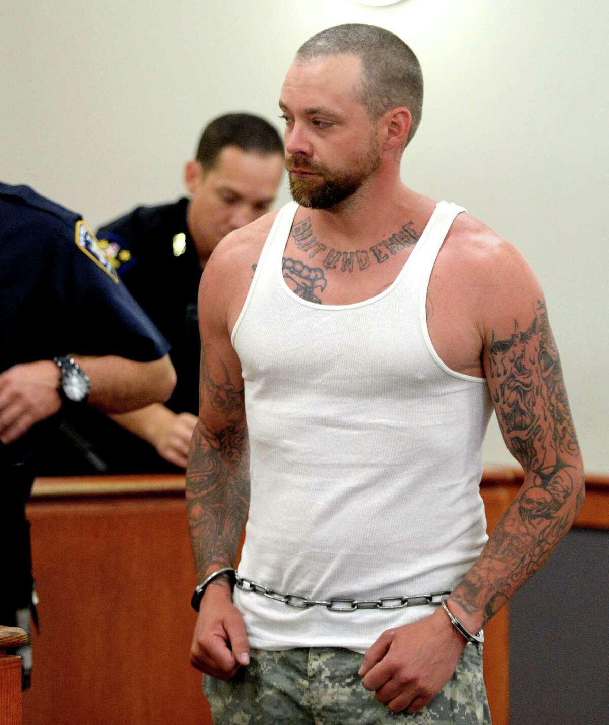 Daniel Reuter, 33, is arranged in Troy City Court on Sep. 2, 2014, in Troy, N.Y. (Skip Dickstein/Times Union archive)