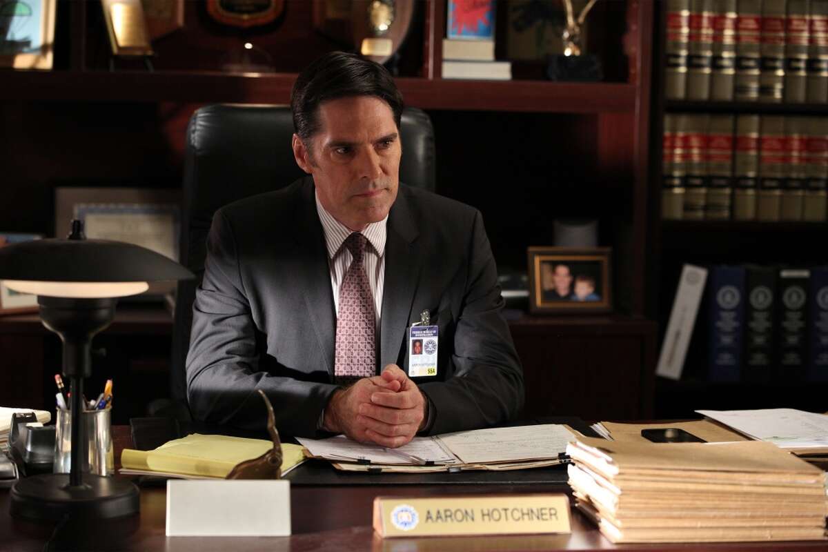 is Thomas Gibson as Aaron Hotchner on "Criminal Minds. 