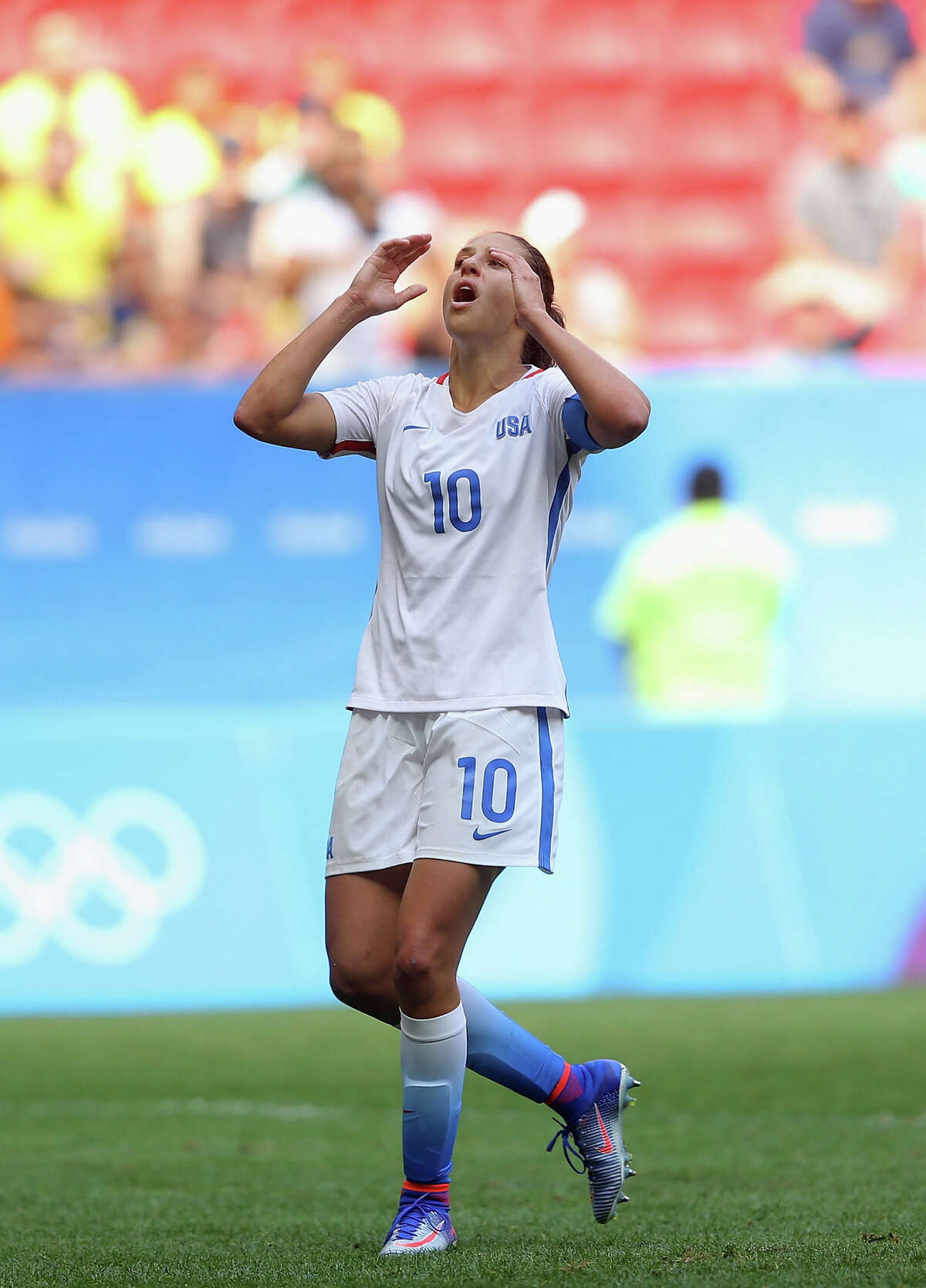 Carli Lloyd and the U.S. women's soccer team were upset by Sweden.